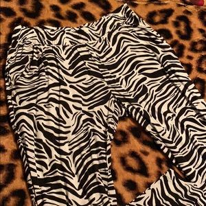 H&M Black & White Zebra Print Pants